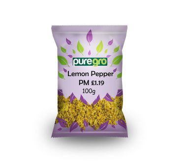 Puregro Lemon Pepper PM £1.29 100g (Box of 10)