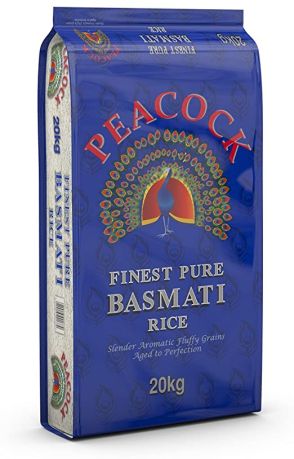 Peacock Pure Basmati Rice 20kg