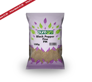 Puregro Black Pepper Fine 100g  PM £1.39 (Box of 10)