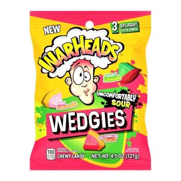 Warheads Wedgies Peg Bag 128g (4.5oz) (Box of 12)