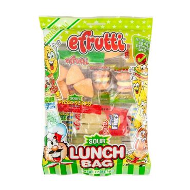 Efrutti Gummi Sour Lunch Shelf Tray 77g (2.7oz) (Box of 12)