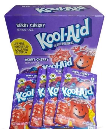 Kool Aid Sachet Blastin Berry Cherry (2 Quarts) (Box of 48)