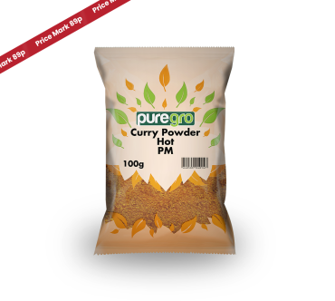 Puregro Curry Powder Hot PM 89p 100g (Box of 10)