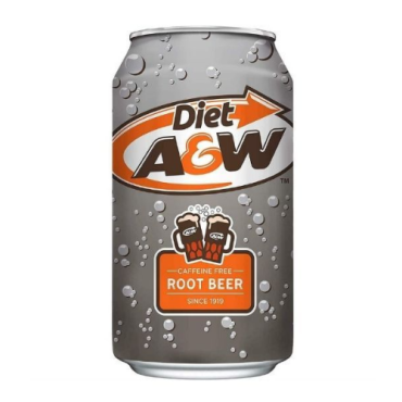 A&W Diet Root Beer 355ml (12 fl.oz) (Box of 24) (2 x 12 Case)