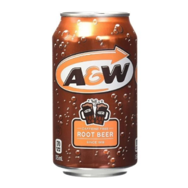 A&W Root Beer 355ml (12 fl.oz) (Box of 24) (2 x 12 Case)