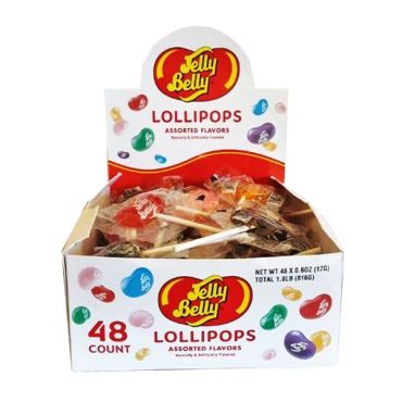 Adams & Brooks Jelly Belly Lollypops 48ct (Box of 6)