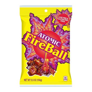 Atomic Fireballs Original Peg Bag 156g (5.5oz) (Box of 12)