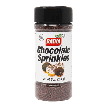Badia Chocolate Sprinkles 85.1g (3oz) (Box of 8)