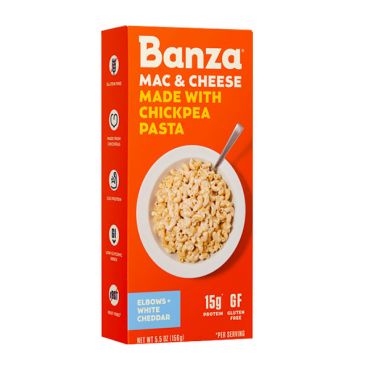 Banza Mac & Cheese Chickpeas Pasta White Cheddar 156g (5.5oz) (Box of 6)