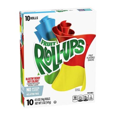 Betty Crocker Fruit Roll-Ups Blastin Berry 141g (5oz) (Box of 10)