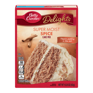 Betty crocker Spice Cake Mix 432g (15.25oz) (Box of 12)
