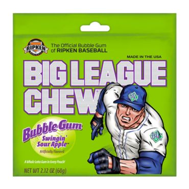 Big League Chew-Shredded Sour Apple Bubble Gum 60g (2.12 oz)(Box of 12)
