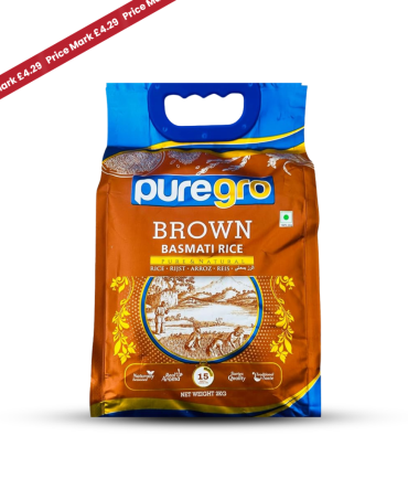Puregro Brown Basmati Rice 2kg PM £4.29 (Box of 6)