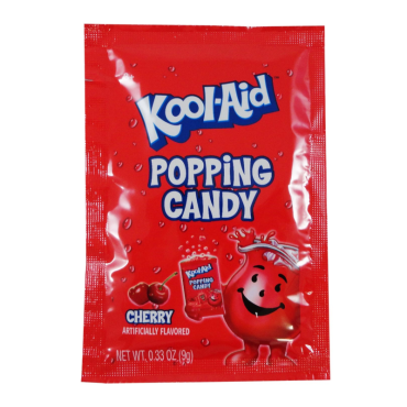 Kool Aid Popping Candy Pouch Cherry 9g (0.33oz) (Box of 20)