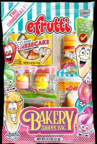 Efrutti Gummi Bakery Shoppe Theme Bag 77g (2.7oz) (Box of 12)