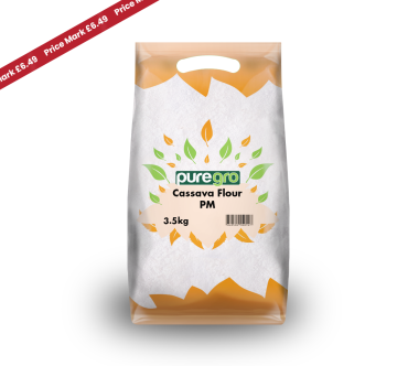 Puregro Cassava Flour 3.5kg PM £6.49 (Box of 5)