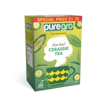 Puregro Cerassie Tea 40g PM £1.79 (20 Tea Bags) (Box of 6)