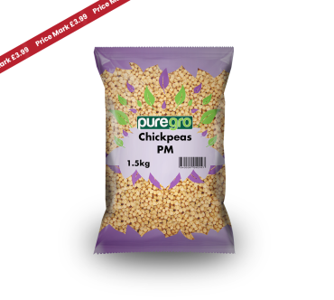 Puregro Chickpeas 1.5kg PM £3.99 (Box of 6)