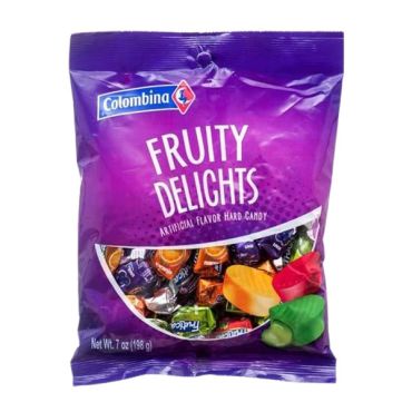 Colombina Fruity Delights Peg Bag 198g (7oz) (Box of 12)