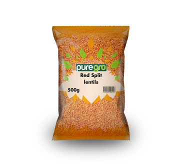 Puregro Red Split Lentils 500g (Box of 10)