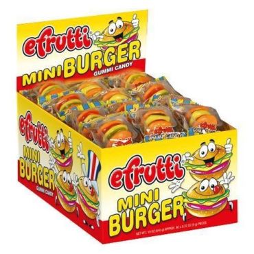 Efrutti Gummi Mini Burgers 9g (0.32oz) (Box of 60)