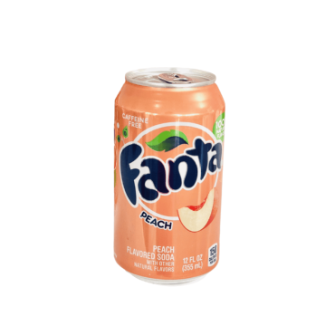 Fanta Peach Soda 355ml (12 fl.oz) (2 x 12 Case) (Box of 24)