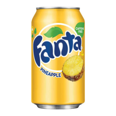Fanta Pineapple Soda 355ml (12 fl.oz) (2 x 12 Case) (Box of 24)