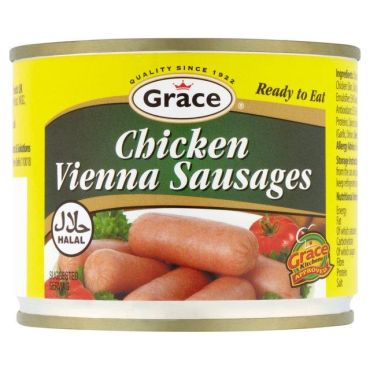 Grace Chicken Halal Vienna Sausages 200g (Case of 12)