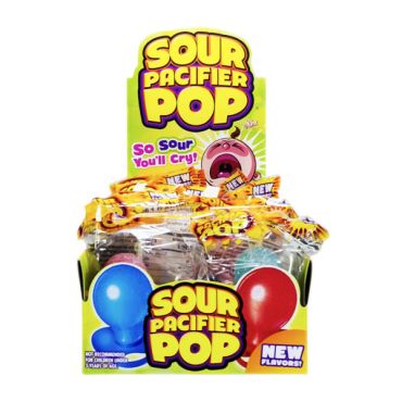 Flix Sour Pacifier Pop Counter Display 23g (.8oz) 12ct