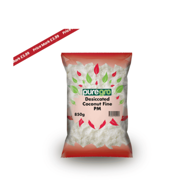 Puregro Desiccated Coconut Fine 850g PM £3.99 (Box of 6)