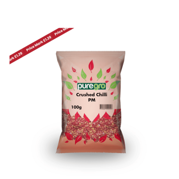Puregro Crushed Chilli 100g PM £1.29 (Box of 10)