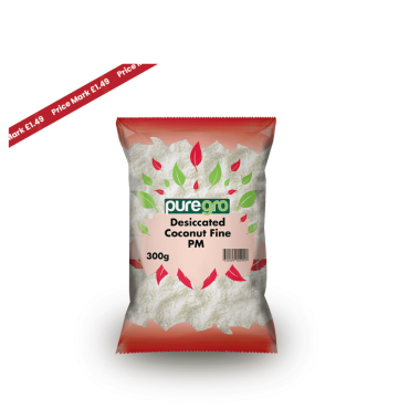 Puregro Desiccated Coconut Fine 300g PM £1.49 (Box of 10)
