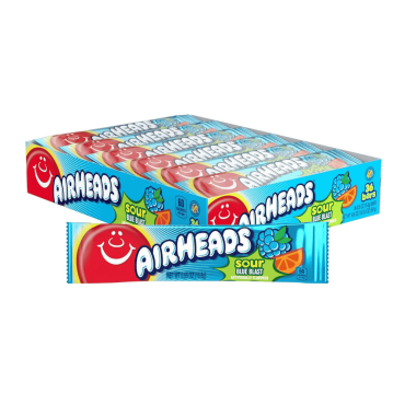 Air Heads Singles Sour Blue Blast 16g (0.55oz) (Box of 36)
