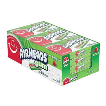 Air Heads Watermelon Gum 34g (1.185oz) (Box of 12)