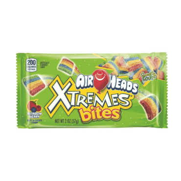 Air Heads Xtreme Bites Rainbow Berry 57g (2oz) (Box of 18)