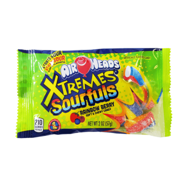 Air Heads Xtreme Sourful Rainbow Berry 57g (2oz) (Box of 18)