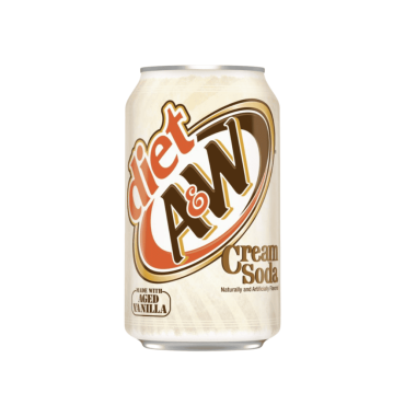 A&W Diet Cream Soda 355ml (12 fl.oz) (Box of 12)