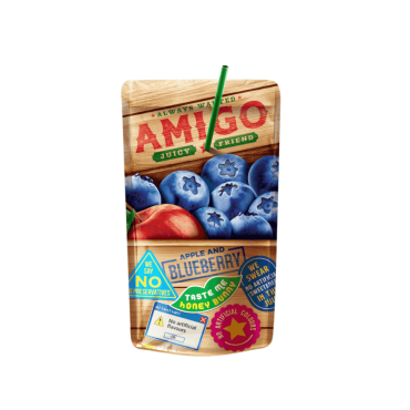 Amigo Apple & Blueberry Drink Pouches 200ml (Box of 24)