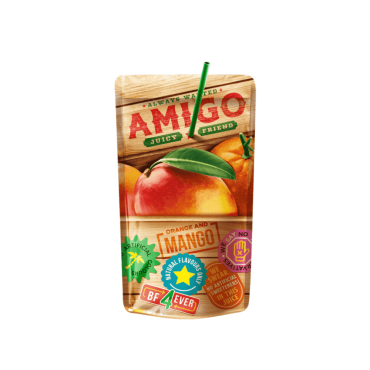 Amigo Orange & Mango Drink Pouches 200ml (Box of 24)