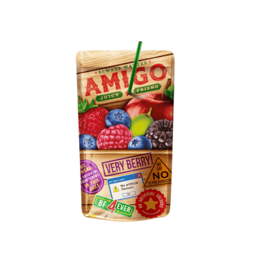 Amigo Very Berry Drink Pouches 200ml (Box of 24)