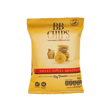 Asiko BB Plantain Crisps Honey roasted 50g (Box of 24)