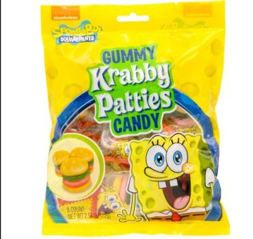 Gummy Krabby Patties Peg Bag 72g (2.54oz) (Box of 12)