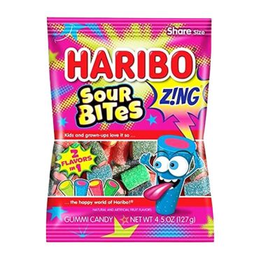 Haribo Zing Sour Bites 127g (4.5oz) (Box of 12)
