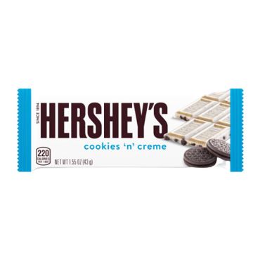Hershey's Cookies N Creme Bar 43g (1.55oz) (Box of 36)