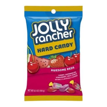 Jolly Rancher Awesome Reds Hard Candies Peg Bag 184g (6.5oz) (Box of 12)