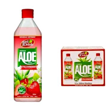 Just Drink Strawberry Aloe 500ml (Case of 12)