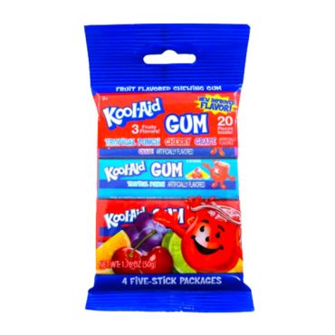 Kool Aid Gum 4 Pack Peg Bag 50g (1.76oz) (Box of 10)