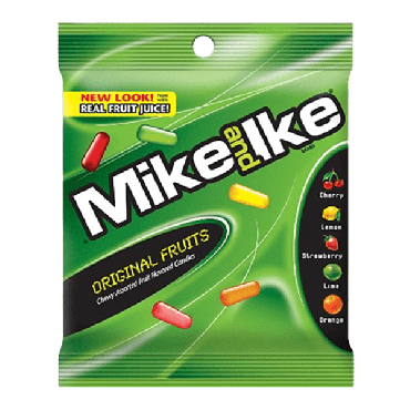 Mike & Ike Original Peg Bag 141g (5oz) (Box of 12)