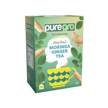 Puregro Moringa & Ginger Tea 40g (20 Tea Bags) (Box of 6)