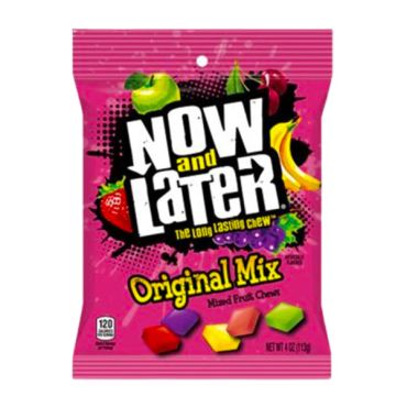 Now & Later Original Mix Peg Bag 113g (4oz) (Box of 12)